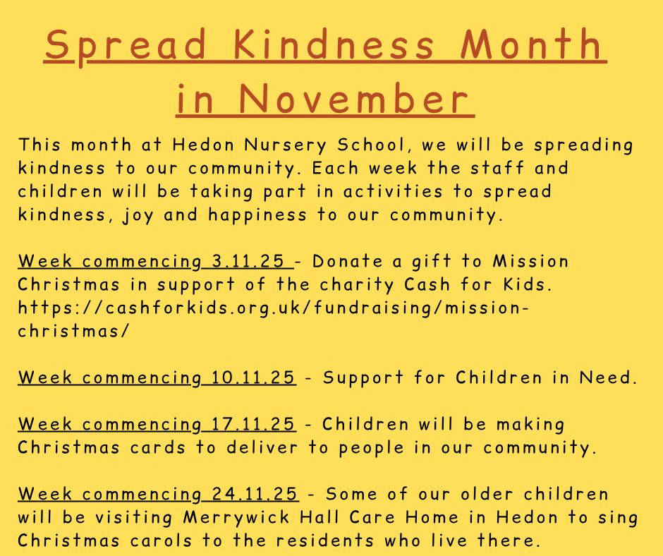 Spread Kindness Month in November